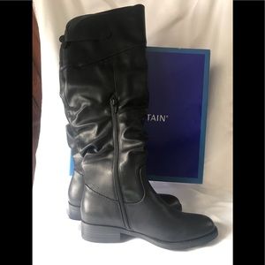 White Mountain Lacona Black Boots 6M Low Heel NEW